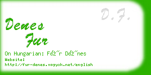 denes fur business card